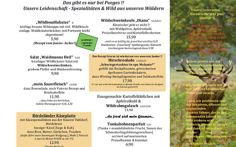 Auf das Bild klicken um einen Einblick zu erhalten über unsere Speisekarte. Auf das Bild klicken um einen Einblick zu erhalten über unsere Speisekarte.